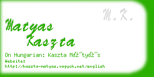 matyas kaszta business card